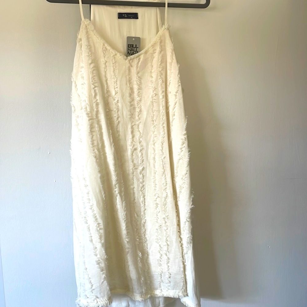 NWT | KLD Signature Eyelash Fringe Tank Dress